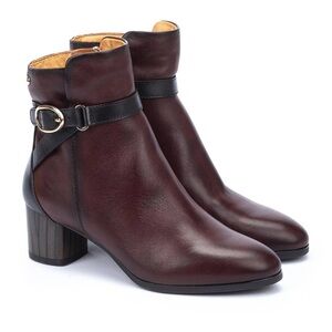 PIKOLINOS Calafat $220 Rich Brown Ankle Boots with Black Accents